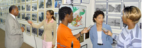 Roger Johnson & Janet Albury with News reporters